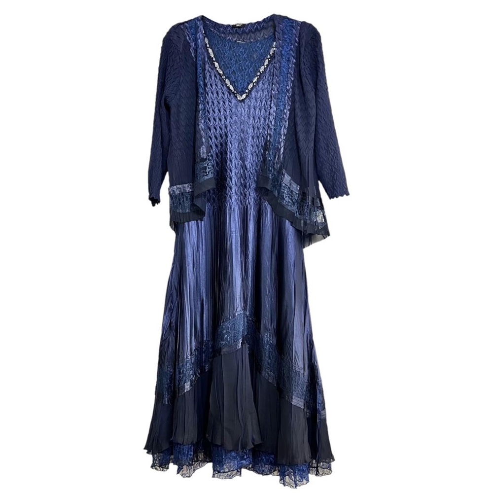 Komarov beaded tired dress and jacket.